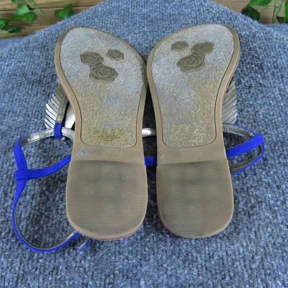 Charles by Charles David Women's Fionna T-Strap Blue Fabric 8.5 Medium Used 2025 - Picture 5 of 6